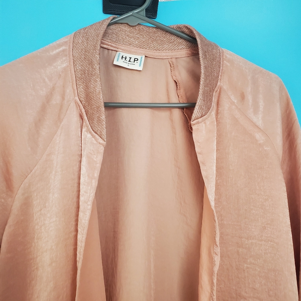 h.i.p Jacket Size Large Open Front Gold - Picture 2 of 6